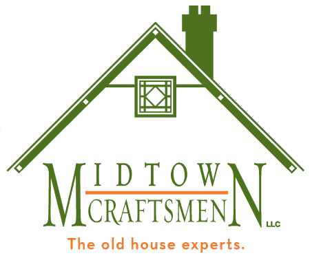 Midtown Craftsmen logo reading “The old house experts” for home restoration Michigan